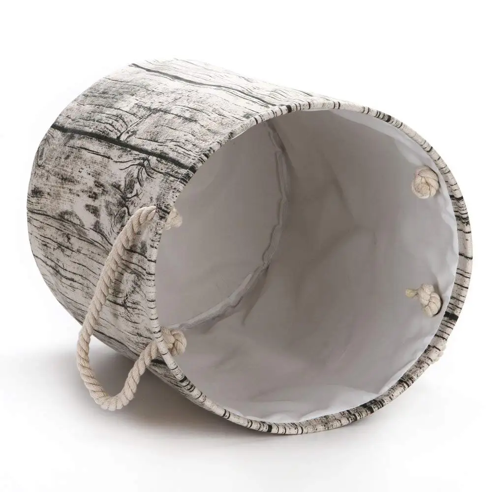 Large Laundry Hamper Bucket Waterproof Coating Storage Collapsible Fabric Laundry Hamper