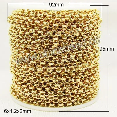 Wholesale Mens Gold Chain Designs, Golden Chains in Roll for Jewelry Making