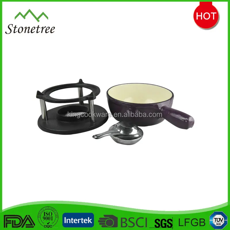 Cast iron stock pots,cast iron round chafing dish,cast iron cheese fondue set