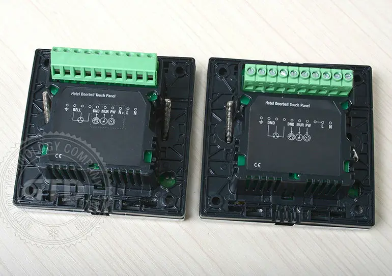 Star hotel guest room please clean, DND, service request system. Touch doorbell system.