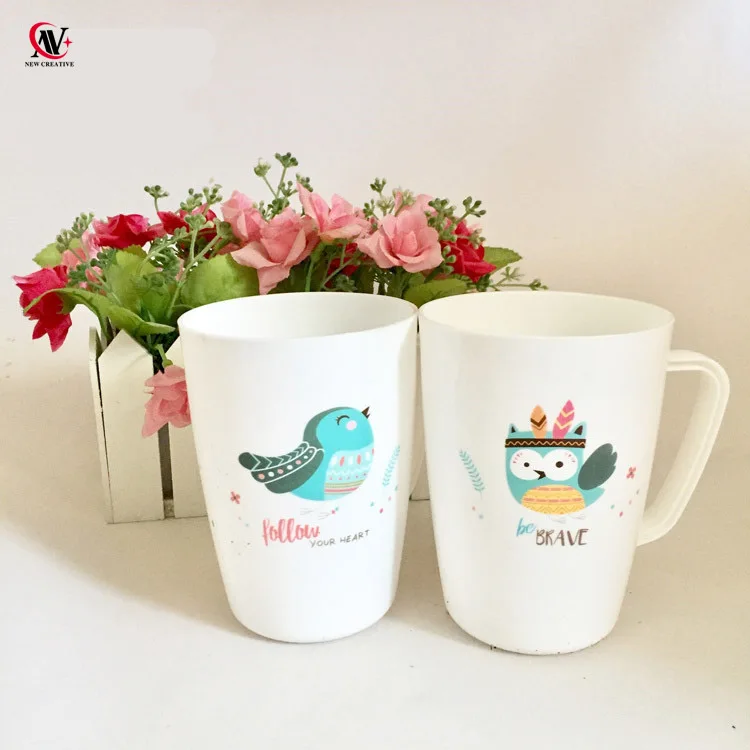 550ml  Large Plastic Cartoon Children Adults Simply Drink Cup Outhwash Cup