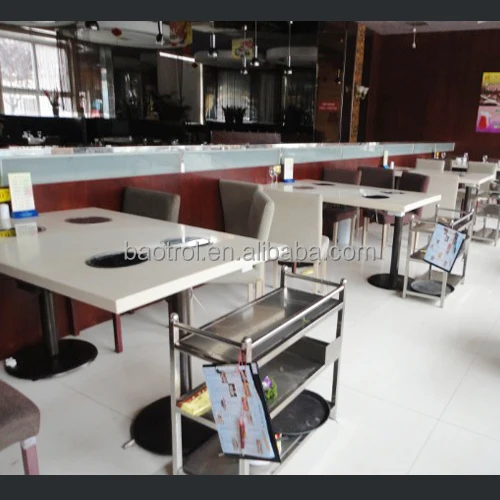  Мебель с твердой поверхностью современный дизайн стол для ресторана
