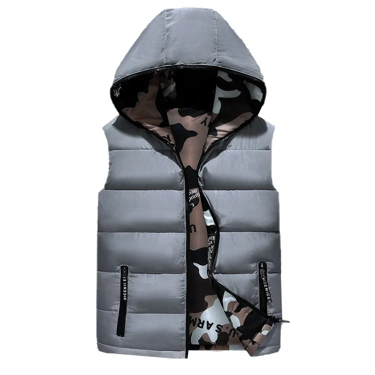 
Men military reversible camouflage winter vest 