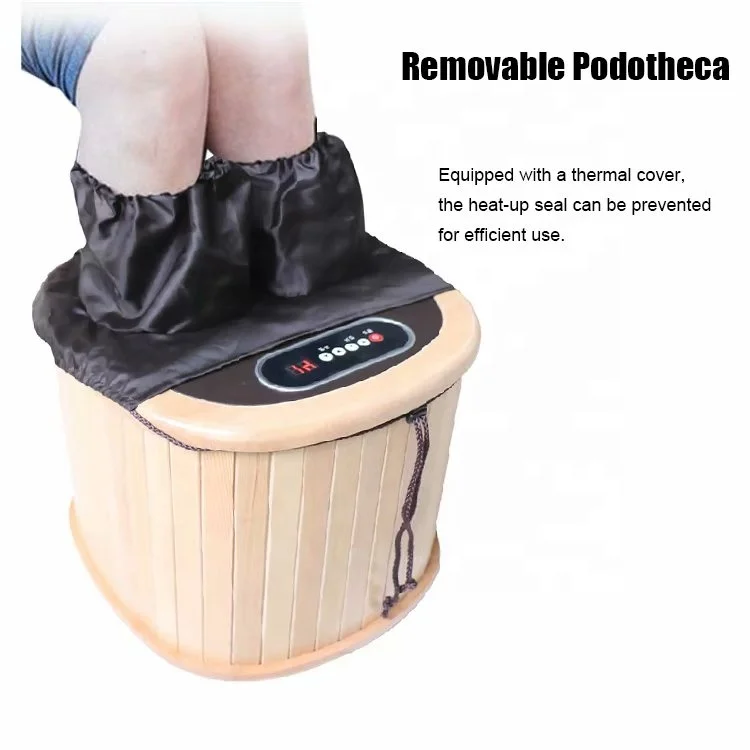 One Person Portable Wooden Far Infrared Heating Dry Foot Sauna Hot Tub