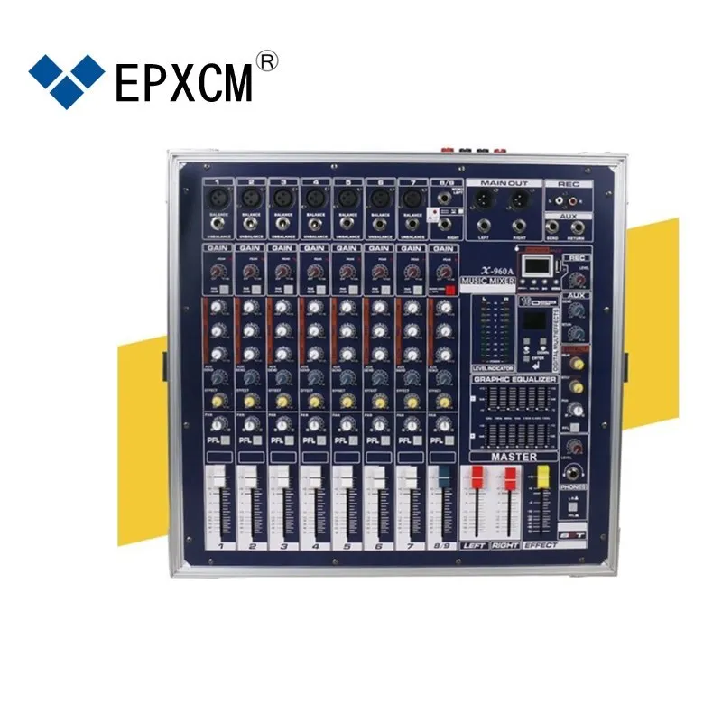
EPXCM /X-930E 600Watts 9 Channel Professional Powered Mixer Power Mixing Amplifier Amp 