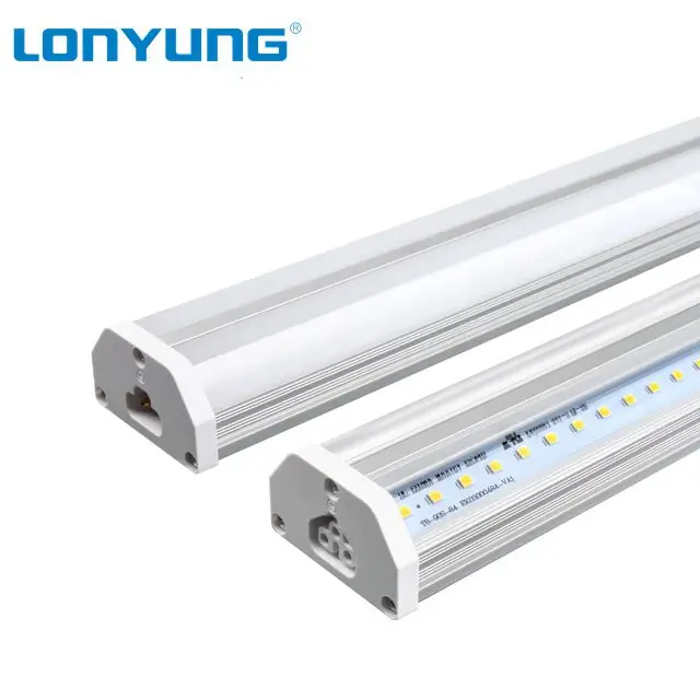 Linkable ETL DLC TUV SAA T5 Led Linear Light Fixture, 4Ft - 8ft 30W 60W Dimmable T5 Led Integrated Double Tube Lights