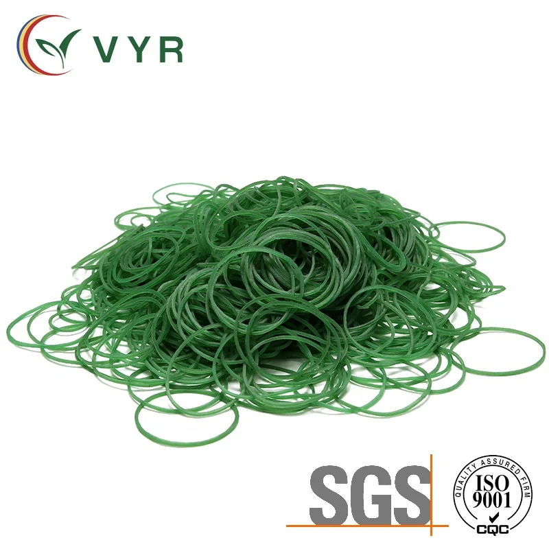 Vietnam Cheap Promotional Heat resistant 1.3 inches in iameter best Green elastic rubber band For Supermarket Vegetables use