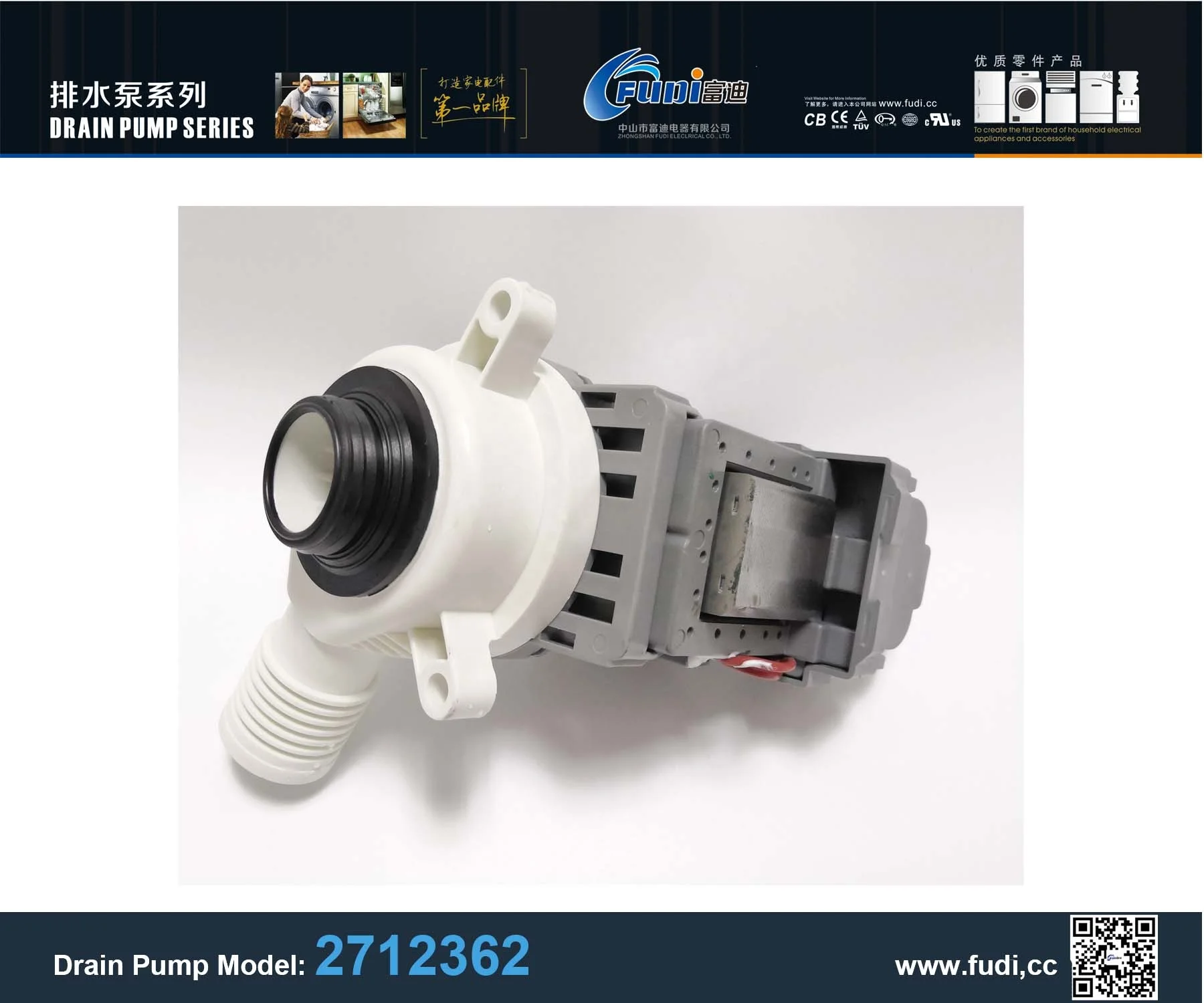 Whirlpool W10276397 Replacement Drain Pump