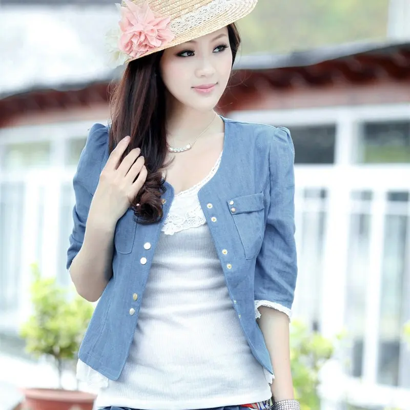 jeans jacket half sleeve