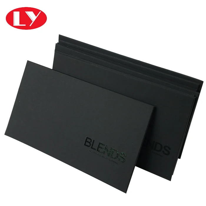 Paper Spot UV Company Black Soft Touch Business Cards Printing