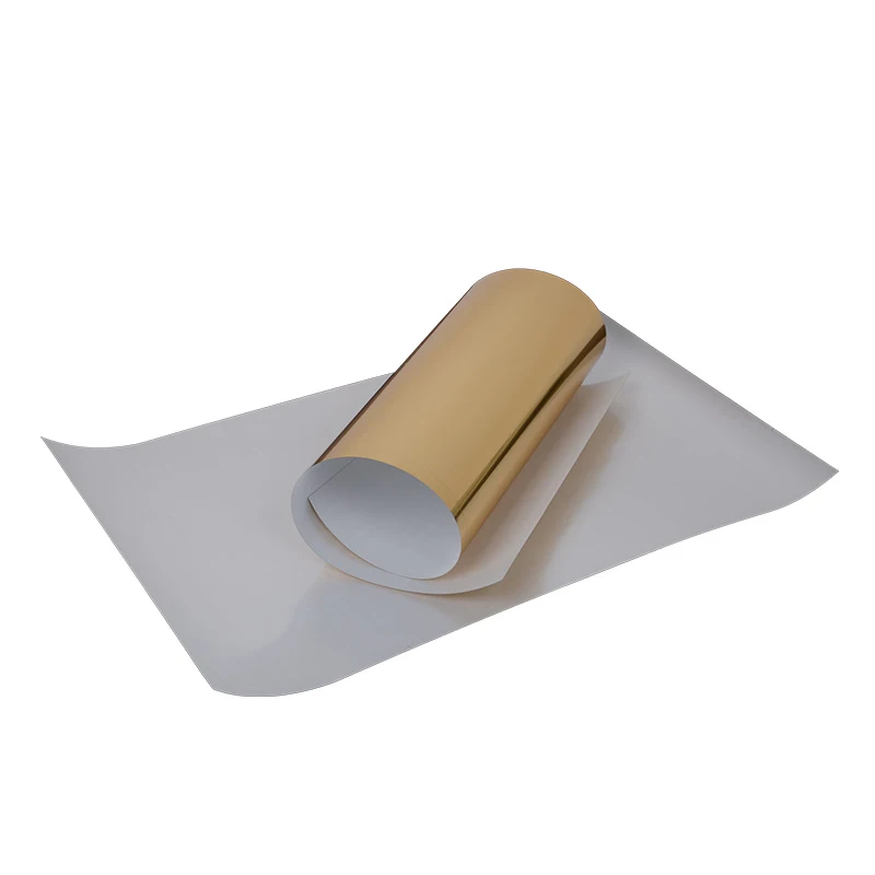 Wholesale manufacture good flex textil gold film sheet hot stamping heat transfer foil cutter for fabric tshirts