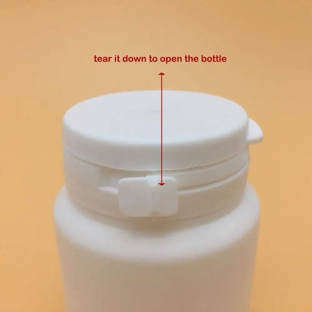 
100ml 150ml HDPE plastic bottle for chewing gum packaging with easy-pulling lid 