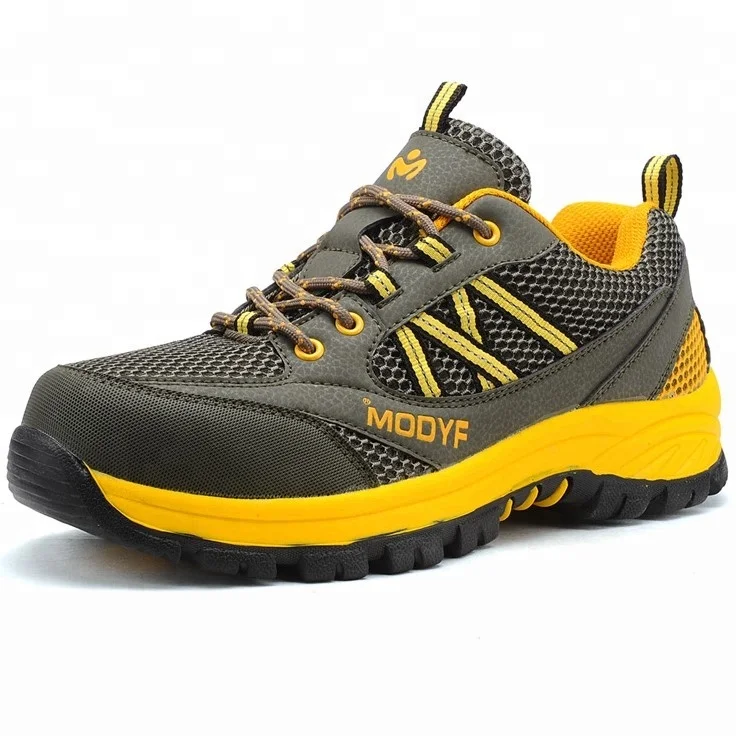 Высококачественная Мужская кожаная и сетчатая стальная защитная обувь с низким вырезом, Лидер продаж на Amazon и aliexpress, напрямую с фабрики Fujian