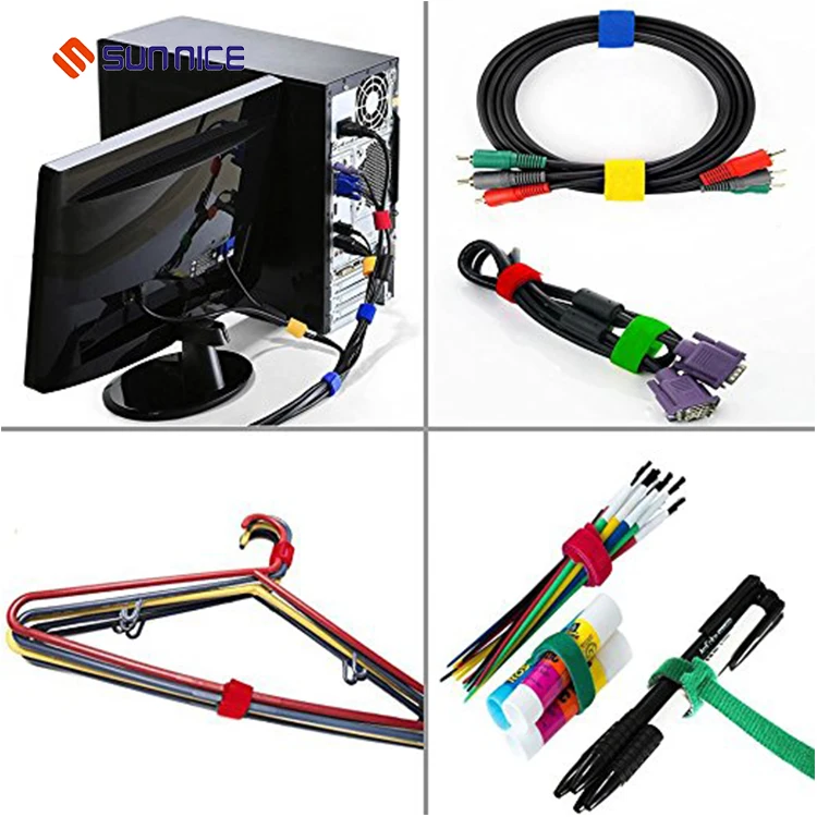 Customized soft hook and loop zip ties