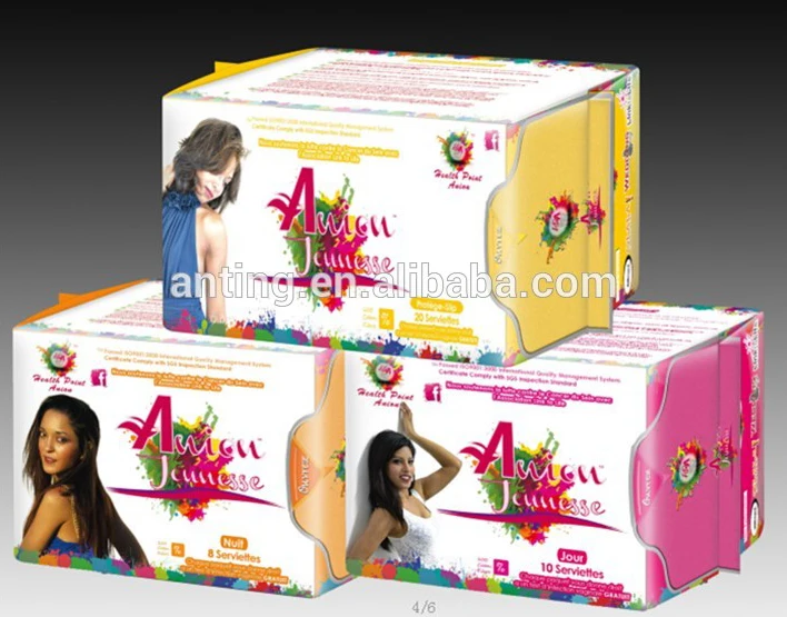 Women's Sanitary Napkins with negative anion sanitary pads for daily use products