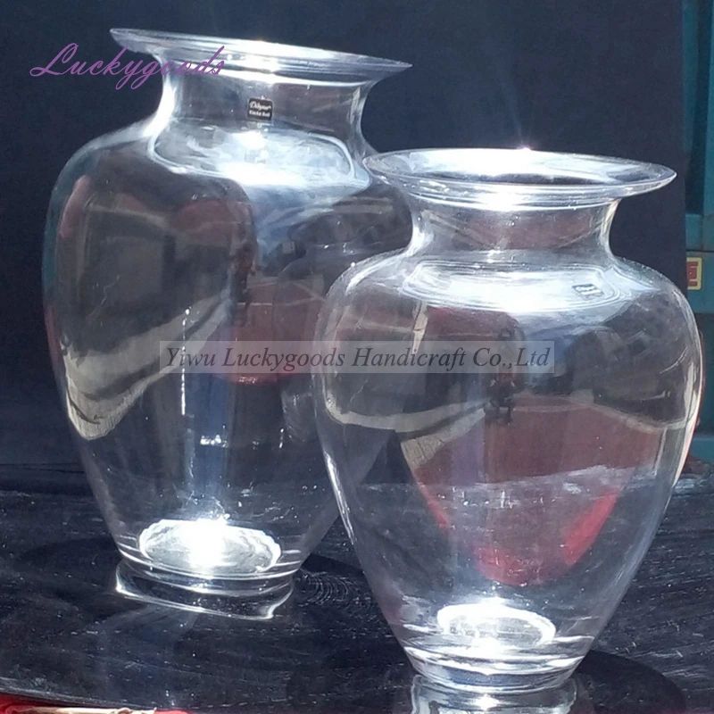 LHP079 Factory Wholesale Handmade Frosted White Glass Vase for Home Decoration