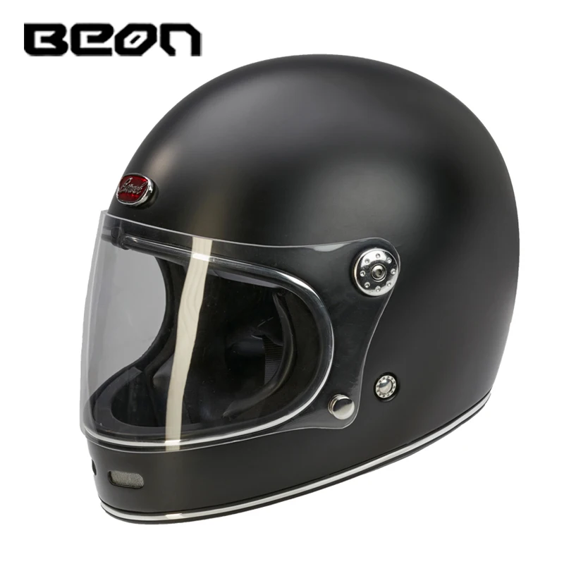Мотоциклетные шлемы BEON B510 Ретро шлем на все лицо из углеродного