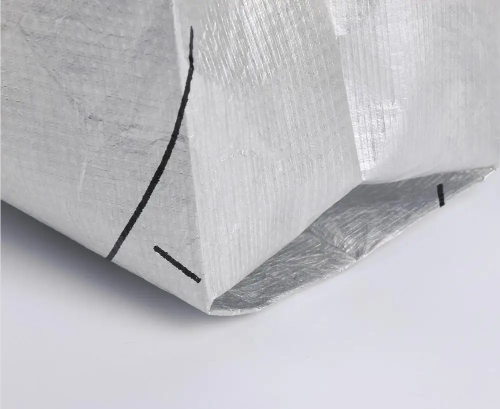 Silver color T shirt design dupont tyvek tote shopping paper bag with customized printing