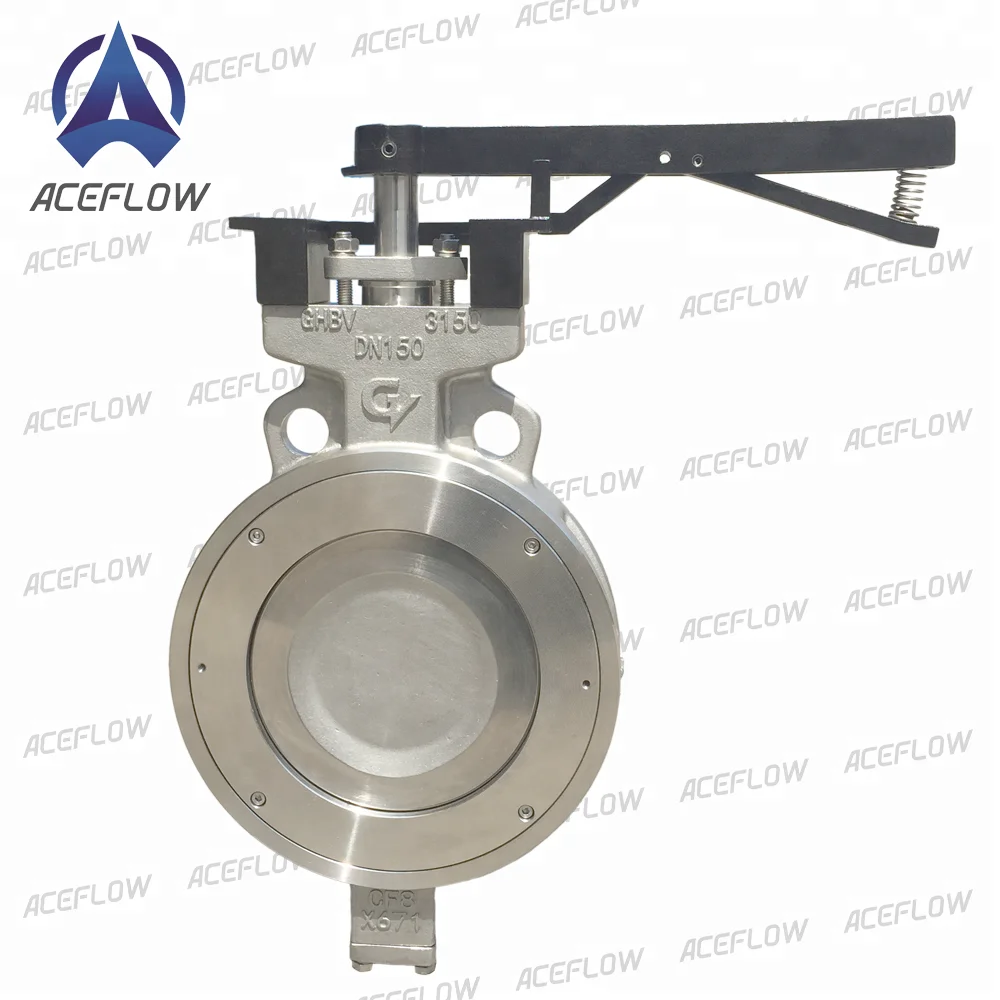 Manual High Performance CF8 OR WCB Wafer Double Accentric Butterfly Valve