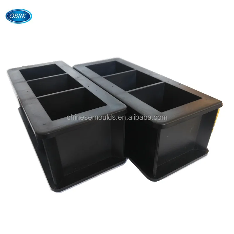 50mm cube Plastic Three Gang Cube Cement Mortar Mould