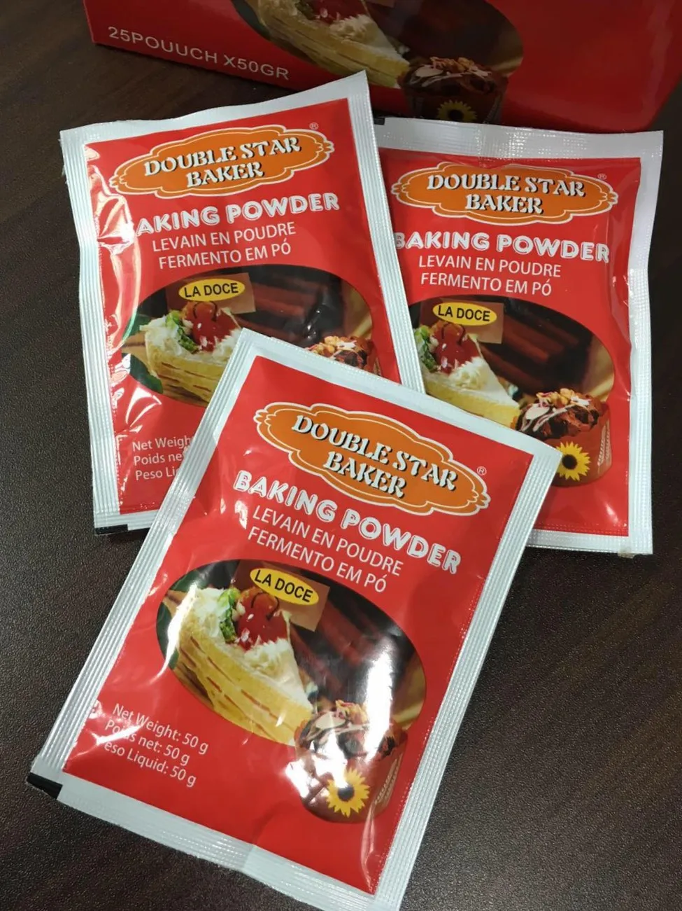 Food stuffs HALAL double action baking powder OEM smell consistent quality gas quickly
