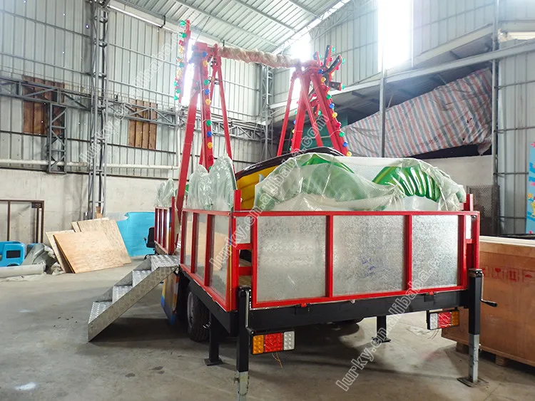 Hot sell amusement rides trailer mounted carousel portable pirate ship rides