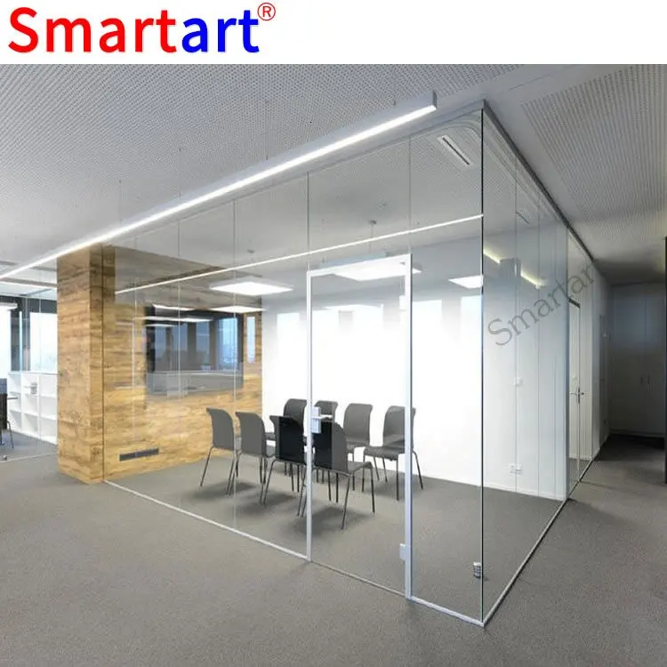 
direct factory price aluminum frame curved glass partition 