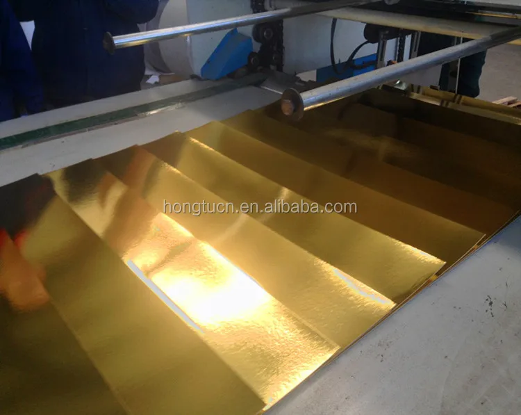 Gold Silver PET Metallized Laminated Paperboard for