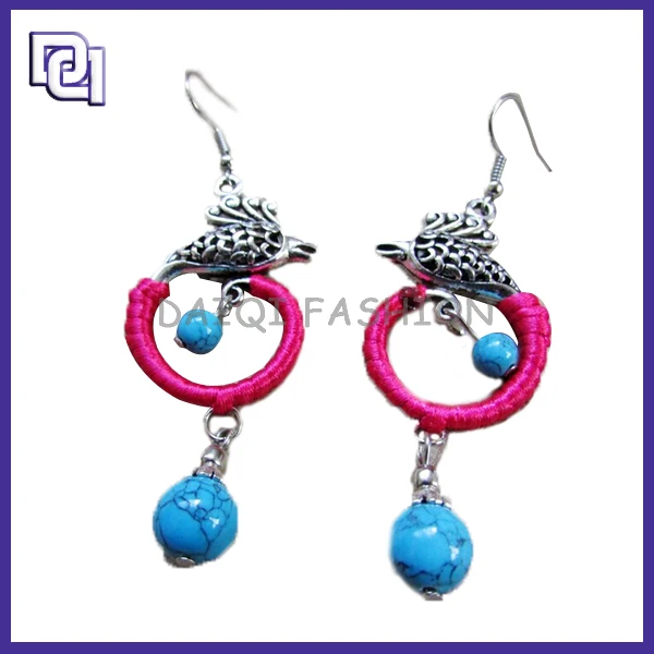 
WHOLESALE FASHION COSTUME EARRING CHINA,BEAUTIFUL EARRING DESIGN FOR WOMEN,SEX ANIMAL WOMEN FEATHER EARRING NEW MODEL 