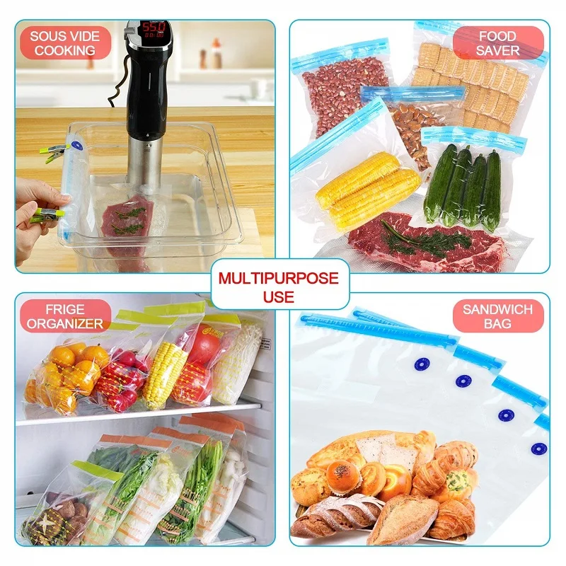 Customized Clear Vaccum Bag / Food Grade Vaccum Bags with Valve / Largre Vacuum Bags and hand pump