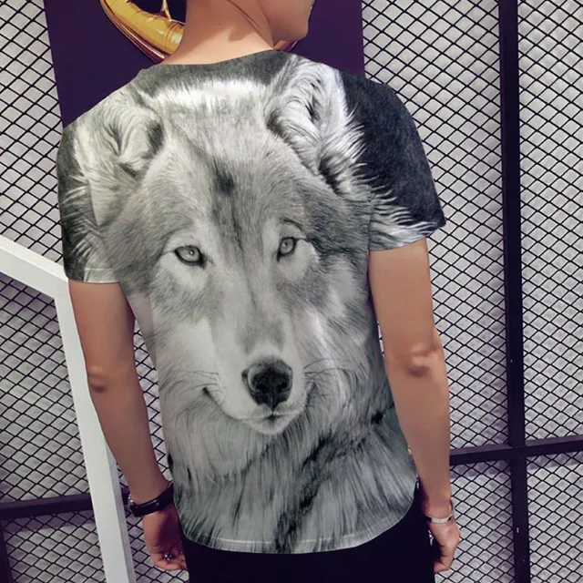 
fashion summer casual print o neck cotton t shirt for men 