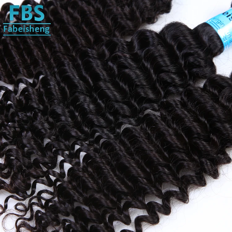
2018 FBS raw 100% unprocessed virgin Cambodian remy hair factory price supply deep wave human hair weaving 
