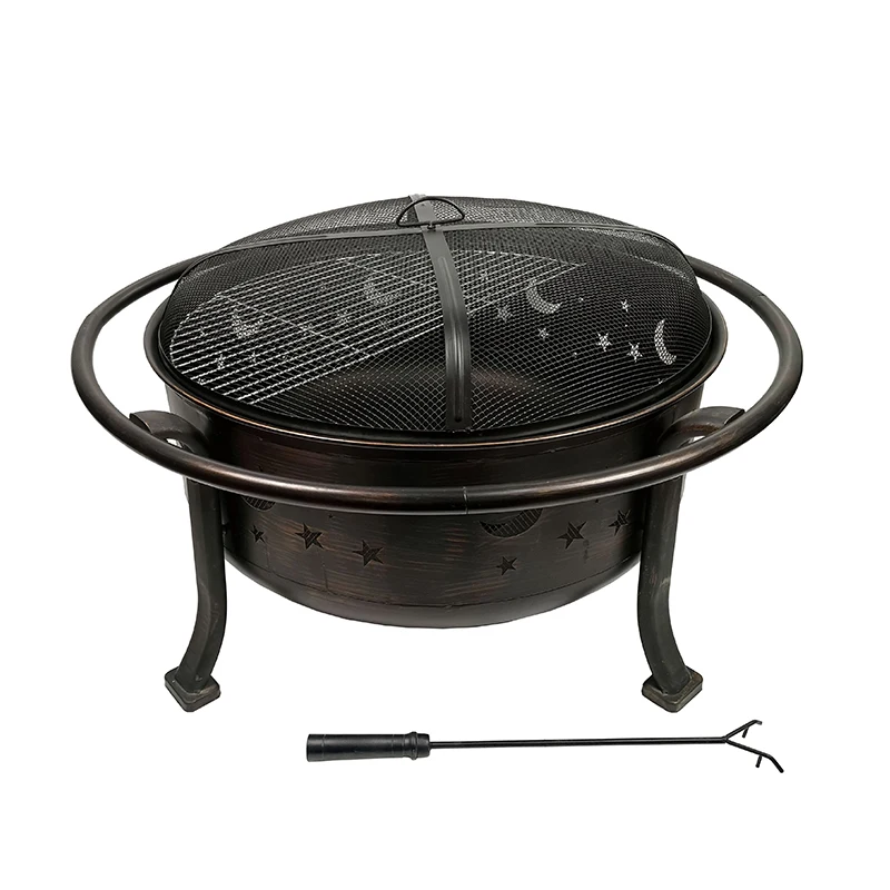 Садовые огненные ямы для природы небо звезды и Луны Черный газовый огненный яма