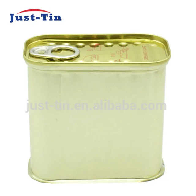 306# can  200g 3 piece Empty Tin can  food rectangle tin box for luncheon meat