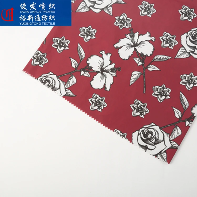 
100% Polyester 75D faille paper printing memory fabric for garment 