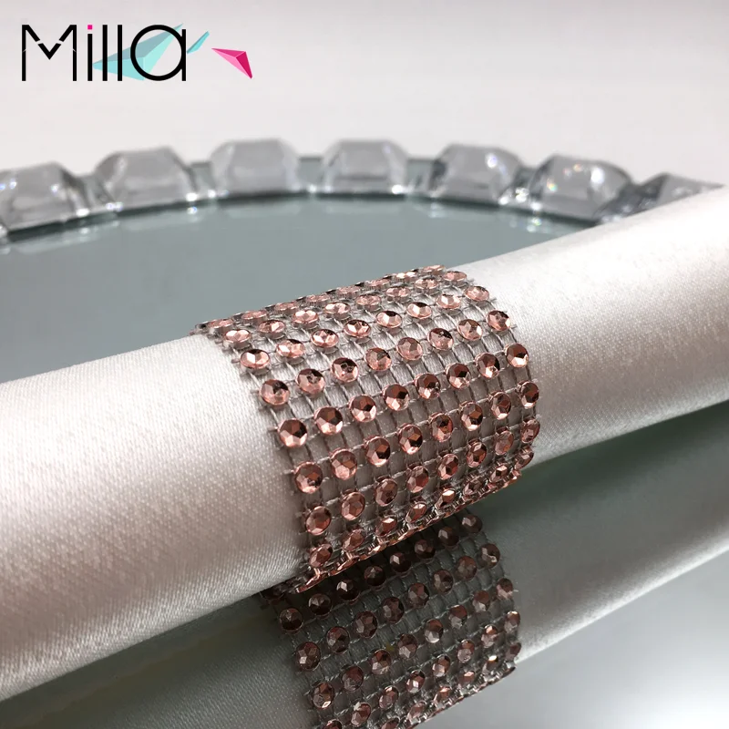 Wholesale Blush Acrylic Napkin Rings For Wedding
