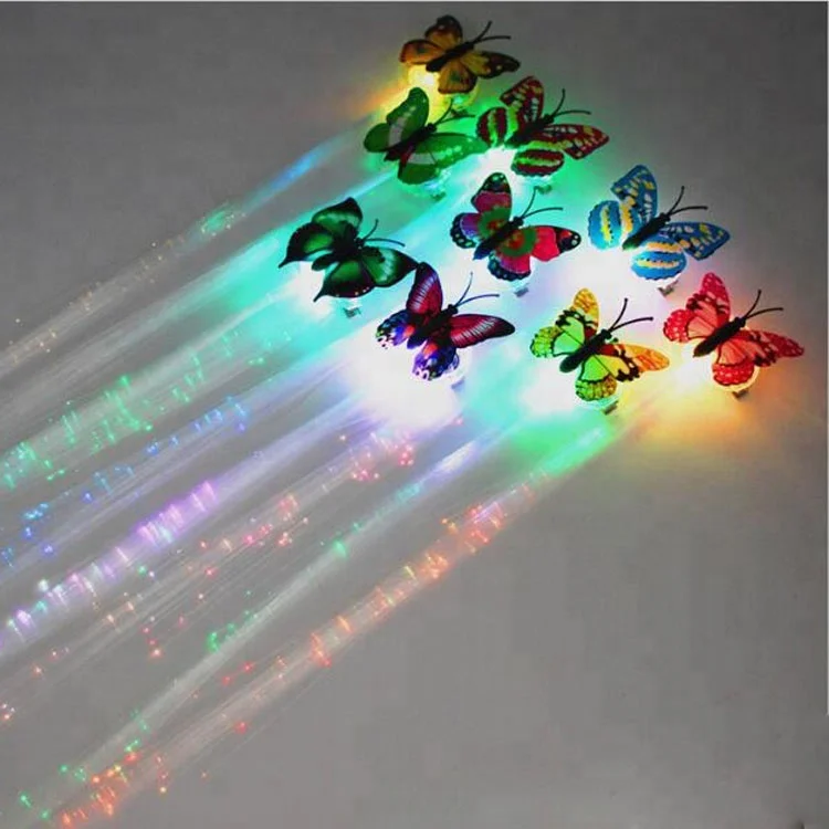 Butterfly LED Hair Clip Glowing Braid