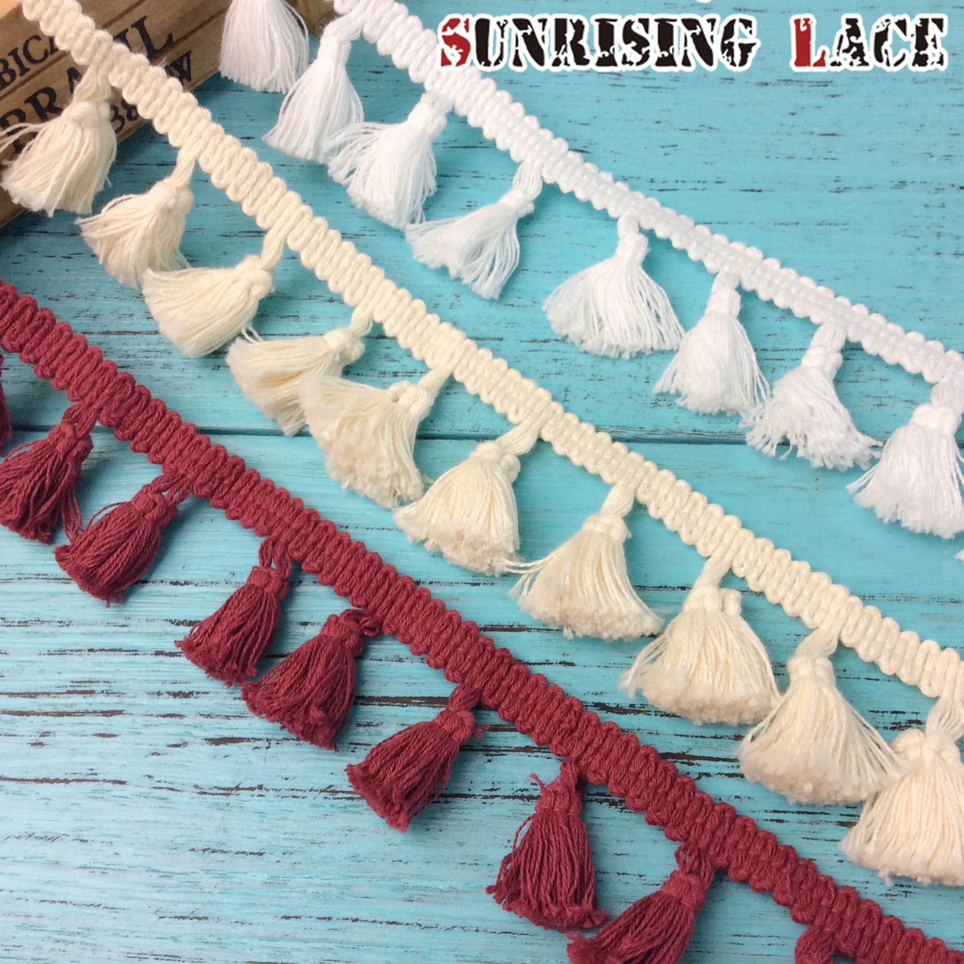 Wholesale Tassel Cotton Lace Trim And Fringe For Curtains And Carpets