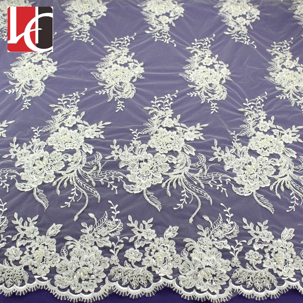 HC-2566 Hechun Hot sale bridal lace tulle fabric wedding dress made in china