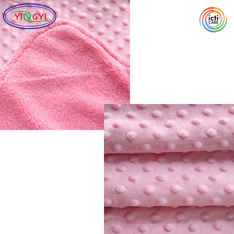 C837 Double Layers Wholesale ODM OEM Toddler Soft Baby Blanket Minky Dot Girls Boys Crib Plush Fleece Children Mink Blanket