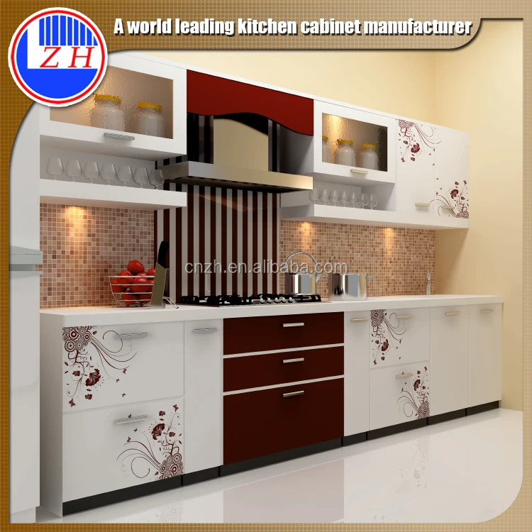 Dubai project modular acrylic kitchen cabinet door for small kitchen