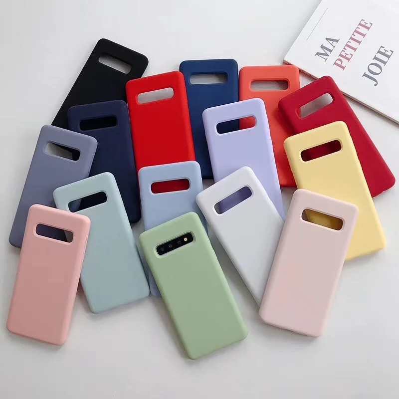 2019 Hot Sale Soft Touch Liquid Silicone Phone Case for Samsung Galaxy S10 S9 S8 Cover