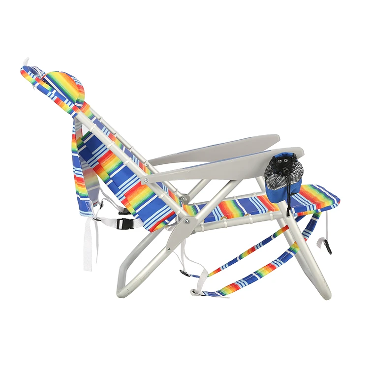 Lightweight easy  folding aluminum camping beach  chair with big storage bag