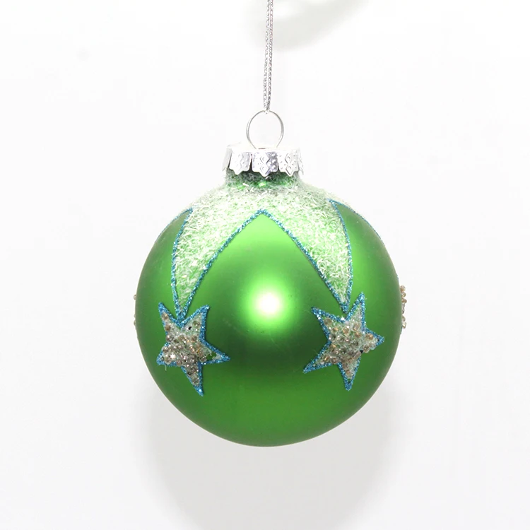 
2020 New design 6cm 8cm 10cm glass Christmas Balls Ornament for xmas decoration and party decorative ball 