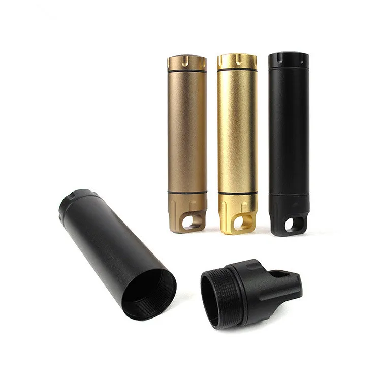 
EDC Aluminum Waterproof Capsule Storage Container Tank Survival Kit First Aid Cartridge Outdoor Survival Kit 