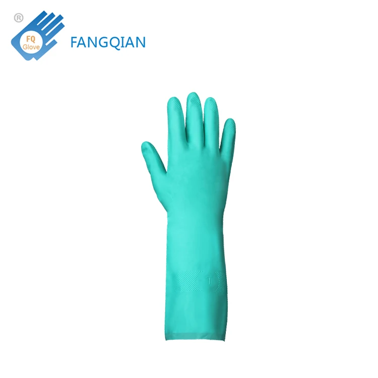 FQGLOVE, зеленые промышленные нитриловые химически стойкие перчатки с подкладкой