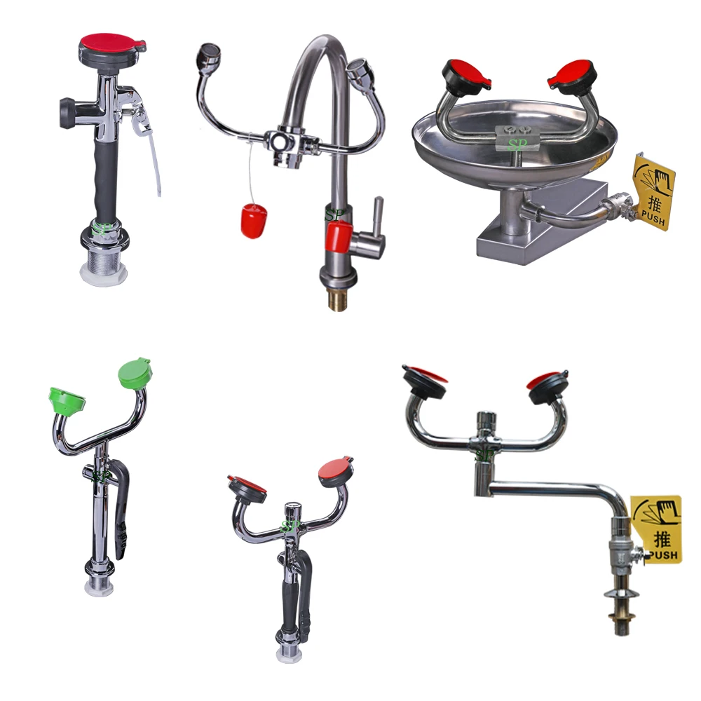 Safety Emergency Shower Combination Stainless Steel Eye Wash Station