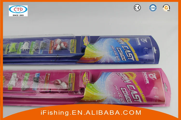 New fishing luers with pvc fishing float for fishing rod combo set