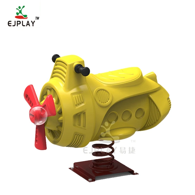 Pilot Spring Rider For Kids Outside  Plastic Outdoor Spring Ride Rocking Horse Toy