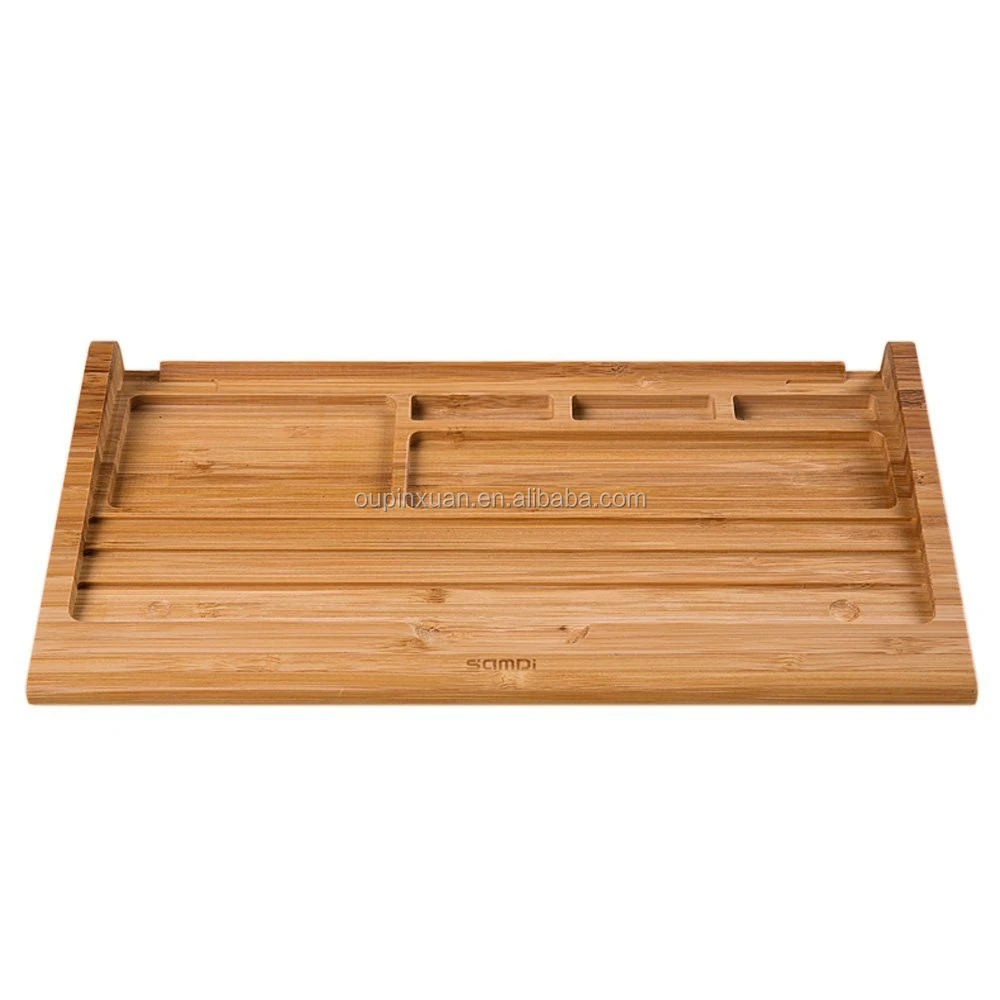 new design Bamboo Stand Dock for Imac Wireless Keyboard holder Desk Collection storage
